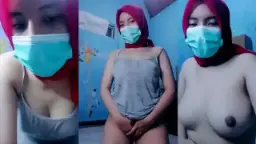 ABG Jilbab Merah Tembus Pandang Mendesah