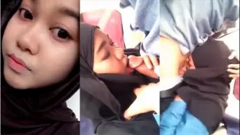 Sepongan Enak Pacar Hijab BBW di Mobil Video by Tube8