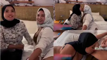 2 Tante Hijab Montok Cewek Lesbian Video by FapHouse