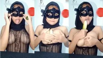 Viral Hijab Baju Tranparant Mainin Timun